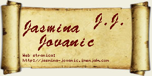 Jasmina Jovanić vizit kartica